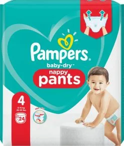 Pampers® Pampers Baby-Dry Pants Maat 4 (9kg-15kg) - 24 Luierbroekjes -Pampers Katoenen luiers Verkoopwinkel 1019x1200 1