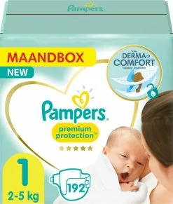 Pampers® Pampers - Premium Protection - Maat 1 - Maandbox - 192 Luiers