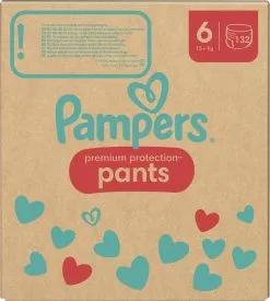 Pampers® Pampers Premium Protection Pants - Maat 6 (15kg+) - 132 Luierbroekjes - Maandbox -Pampers Katoenen luiers Verkoopwinkel 1078x1200