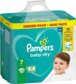 Pampers® Pampers - Baby Dry - Maat 7 - Mega Pack - 72 Luiers -Pampers Katoenen luiers Verkoopwinkel 1084x1200