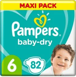 Pampers® Pampers - Baby Dry - Maat 6 - Mega Pack - 82 Luiers -Pampers Katoenen luiers Verkoopwinkel 1186x1200 1