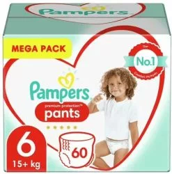 Pampers Katoenen luiers Verkoopwinkel 17 Pampers® Pampers Premium Protection Pants Luierbroekjes - Maat 6 (15+kg) - 60 Stuks