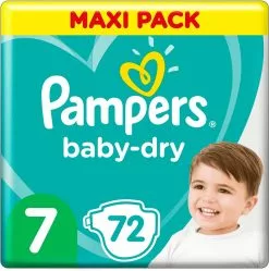 Pampers® Pampers - Baby Dry - Maat 7 - Mega Pack - 72 Luiers -Pampers Katoenen luiers Verkoopwinkel 1188x1200 2