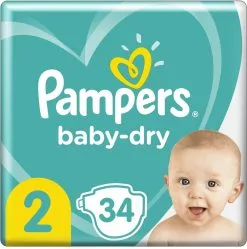 Pampers® Pampers Baby-Dry - Maat 2 (4-8kg) - 34 Luiers -Pampers Katoenen luiers Verkoopwinkel 1188x1200