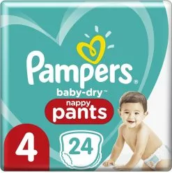 Pampers® Pampers Baby-Dry Pants Maat 4 (9kg-15kg) - 24 Luierbroekjes -Pampers Katoenen luiers Verkoopwinkel 1189x1200 2