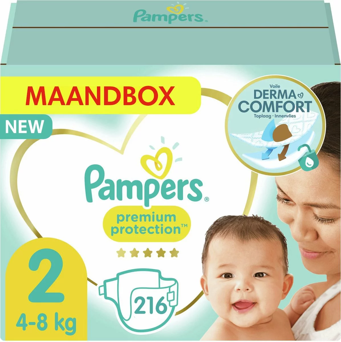 Pampers® Pampers - Premium Protection - Maat 2 - Maandbox - 216 Luiers 3 Pampers® Pampers - Premium Protection - Maat 2 - Maandbox - 216 Luiers