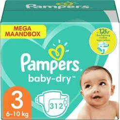 Pampers® Pampers - Baby Dry - Maat 3 - Mega Maandbox - 312 Luiers
