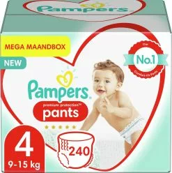 Pampers® Pampers - Premium Protection Pants - Maat 4 - Mega Maandbox - 240 Broekjes