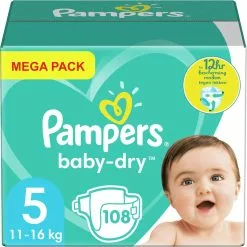 Pampers® Pampers - Baby Dry - Maat 5 - Mega Maandbox - 324 Luiers