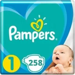 Pampers Katoenen luiers Verkoopwinkel 14 Pampers® Pampers Newborn Maat 1 - 258 Luiers Maandbox