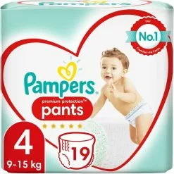 Pampers® Pampers Premium Protection Pants Luierbroekjes - Maat 4 (9-15 Kg) - 76 Stuks - Maandbox