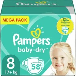 Pampers® Pampers - Baby Dry - Maat 8 - Mega Pack - 58 Luiers