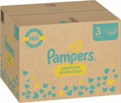 Pampers® Pampers Premium Protection - Maat 3 (6kg - 10kg) - 204 Luiers - Maandbox -Pampers Katoenen luiers Verkoopwinkel 1200x1017 3
