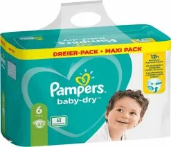 Pampers® Pampers - Baby Dry - Maat 6 - Mega Pack - 82 Luiers -Pampers Katoenen luiers Verkoopwinkel 1200x1032 1