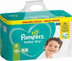 Pampers® Pampers - Baby Dry - Maat 6 - Mega Pack - 82 Luiers -Pampers Katoenen luiers Verkoopwinkel 1200x1032