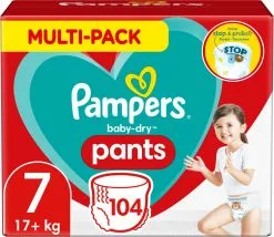 Pampers® Pampers Baby Dry Pants Luierbroekjes - Maat 7 (17+ Kg) - 104 Stuks - Multi-Pack -Pampers Katoenen luiers Verkoopwinkel 1200x1042 3