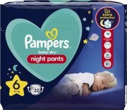 Pampers® Pampers - Night Pants - Maat 6 - Small Pack - 32 Luierbroekjes -Pampers Katoenen luiers Verkoopwinkel 1200x1042 5