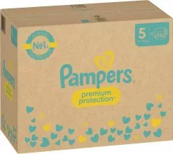 Pampers® Pampers Premium Protection - Maat 5 (11kg - 16kg) - 152 Luiers - Maandbox -Pampers Katoenen luiers Verkoopwinkel 1200x1071