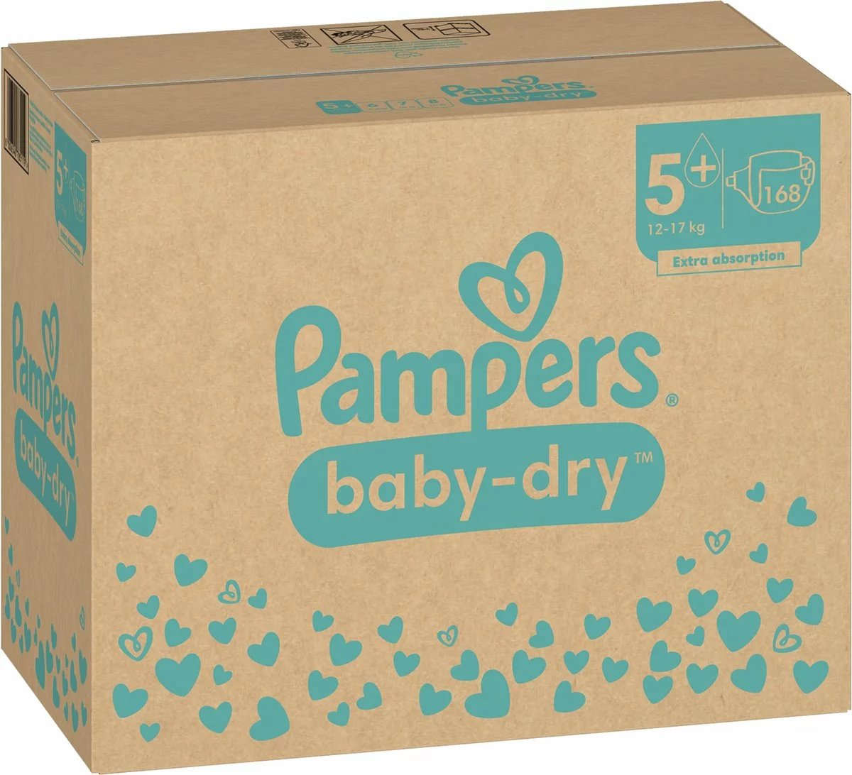 Pampers® Pampers Baby-Dry - Maat 5+ (12kg - 17kg) - 168 Luiers - Maandbox 14 Pampers® Pampers Baby-Dry - Maat 5+ (12kg - 17kg) - 168 Luiers - Maandbox - Afbeelding 12