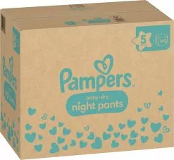 Pampers® Pampers Baby-Dry Night Pants - Maat 5 (12kg - 17kg) - 160 Luierbroekjes Maandbox -Pampers Katoenen luiers Verkoopwinkel 1200x1103