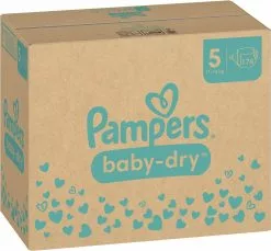 Pampers® Pampers Baby-Dry - Maat 5 (11kg - 16kg) - 174 Luiers - Maandbox -Pampers Katoenen luiers Verkoopwinkel 1200x1112