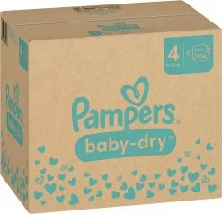 Pampers® Pampers Baby-Dry - Maat 4 (9kg - 14kg) - 204 Luiers - Maandbox -Pampers Katoenen luiers Verkoopwinkel 1200x1157 7