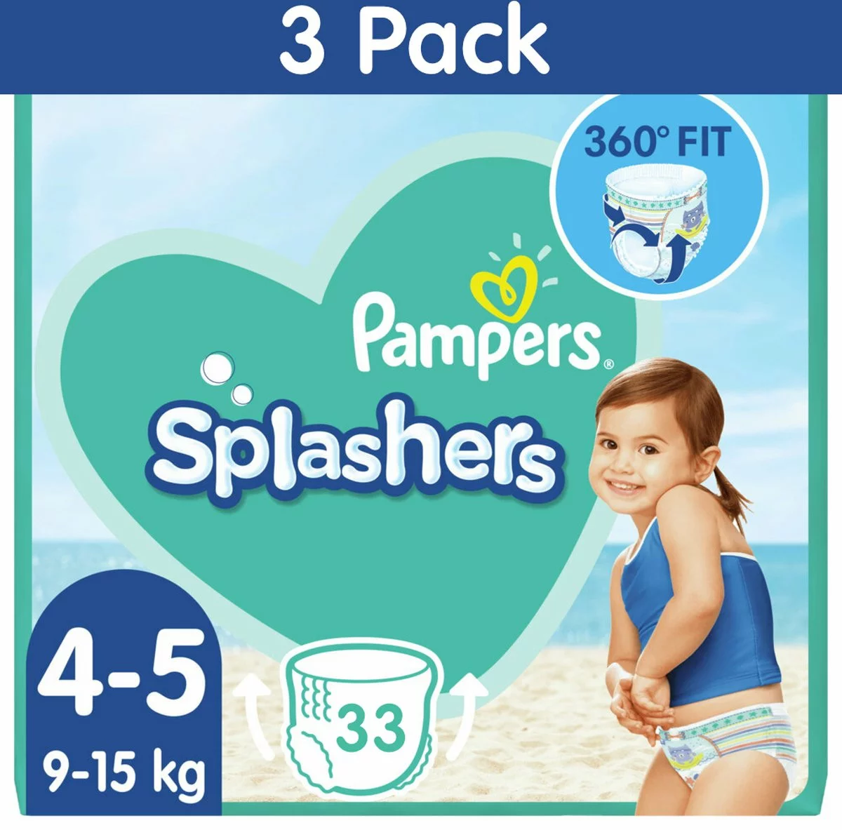 Pampers® Pampers Splashers Wegwerpbare Zwemluiers - Maat 4-5 (9-15 Kg) - 33 Stuks - Voordeelverpakking 13 Pampers® Pampers Splashers Wegwerpbare Zwemluiers - Maat 4-5 (9-15 Kg) - 33 Stuks - Voordeelverpakking - Afbeelding 11