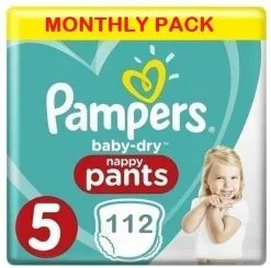 Pampers® Pampers Baby Dry Pants Maat 5 - 112 Luierbroekjes - Maandbox -Pampers Katoenen luiers Verkoopwinkel 1200x1191 1