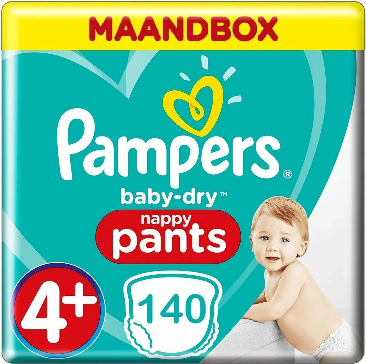 Pampers® Pampers Baby Dry Pants Maat 4+ - 140 Luierbroekjes Maandbox 3 Pampers® Pampers Baby Dry Pants Maat 4+ - 140 Luierbroekjes Maandbox