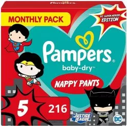 Pampers® Pampers Baby-Dry Pants Maat 5 - 216 Luierbroekjes - Super Heroes