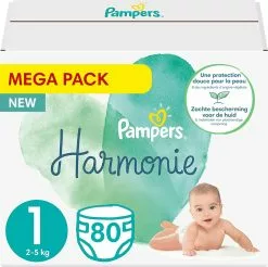 Pampers® Pampers - Harmonie / Pure - Maat 1 - Mega Pack - 80 Luiers