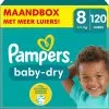 Pampers® Pampers Baby-Dry - Maat 8 (17kg+) - 120 Luiers - Maandbox -Pampers Katoenen luiers Verkoopwinkel 1200x1198 142