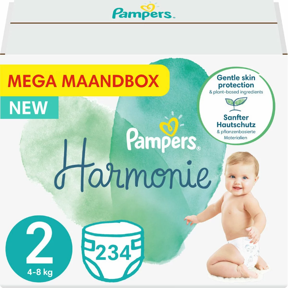 Pampers® Pampers - Harmonie / Pure - Maat 2 - Mega Maandbox - 234 Luiers 3 Pampers® Pampers - Harmonie / Pure - Maat 2 - Mega Maandbox - 234 Luiers