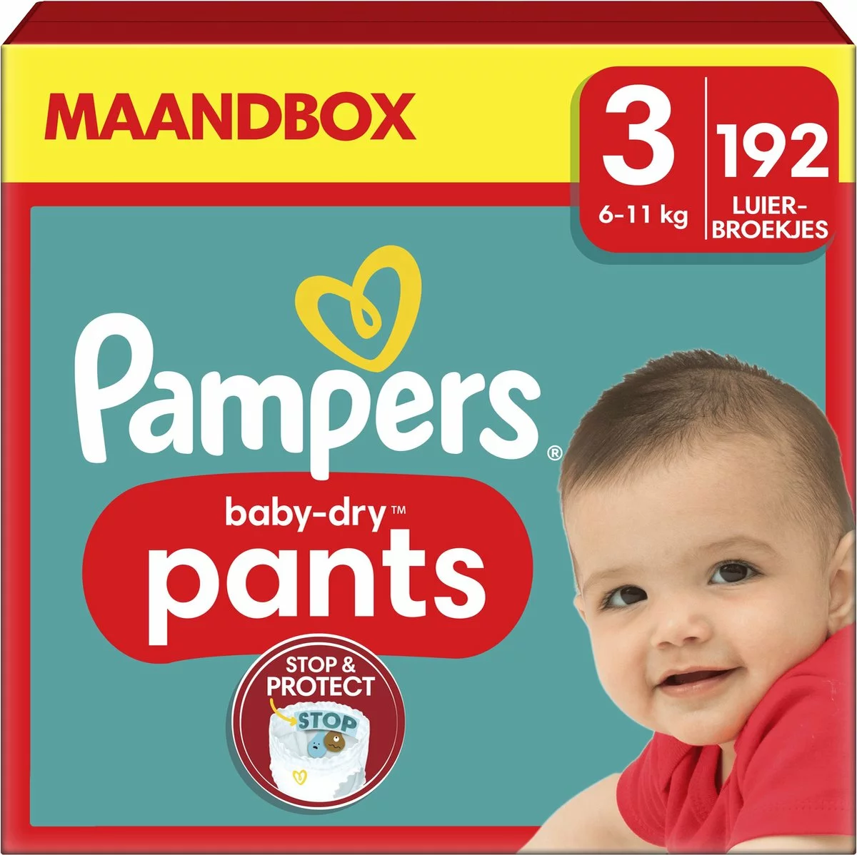 Pampers® Pampers Baby-Dry Pants - Maat 3 (6-11kg) - 192 Luierbroekjes - Maandbox 10 Pampers® Pampers Baby-Dry Pants - Maat 3 (6-11kg) - 192 Luierbroekjes - Maandbox - Afbeelding 8