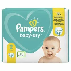 Pampers® Pampers Baby-Dry - Maat 2 (4-8kg) - 34 Luiers -Pampers Katoenen luiers Verkoopwinkel 1200x1200 140