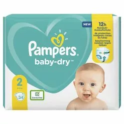 Pampers® Pampers Baby-Dry - Maat 2 (4-8kg) - 34 Luiers -Pampers Katoenen luiers Verkoopwinkel 1200x1200 142