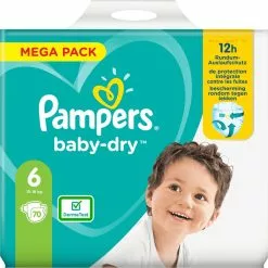 Pampers® Pampers Baby Dry Maat 6 - 70 Luiers -Pampers Katoenen luiers Verkoopwinkel 1200x1200 187