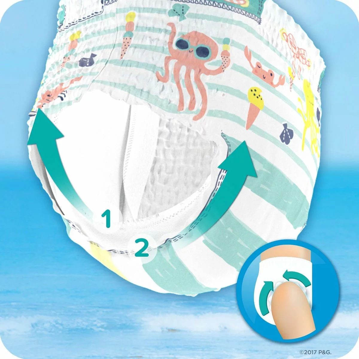 Pampers® Pampers Splashers Wegwerpbare Zwemluiers - Maat 3-4 (6-11 Kg) - 36 Stuks - Voordeelverpakking 11 Pampers® Pampers Splashers Wegwerpbare Zwemluiers - Maat 3-4 (6-11 Kg) - 36 Stuks - Voordeelverpakking - Afbeelding 9