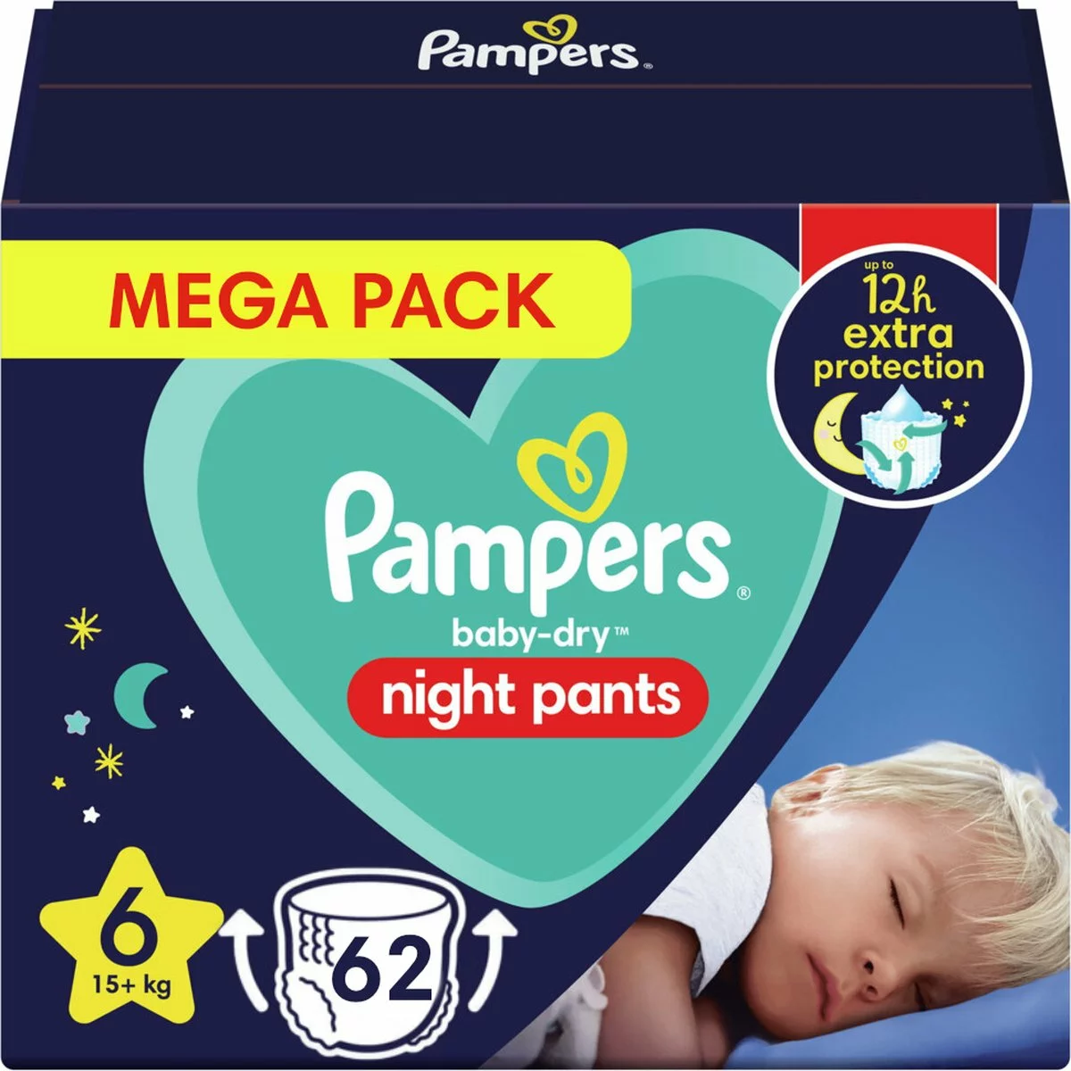 Pampers® Pampers Night Pants Luierbroekjes - Maat 6 - Mega Pack - 62 Luierbroekjes 3 Pampers® Pampers Night Pants Luierbroekjes - Maat 6 - Mega Pack - 62 Luierbroekjes