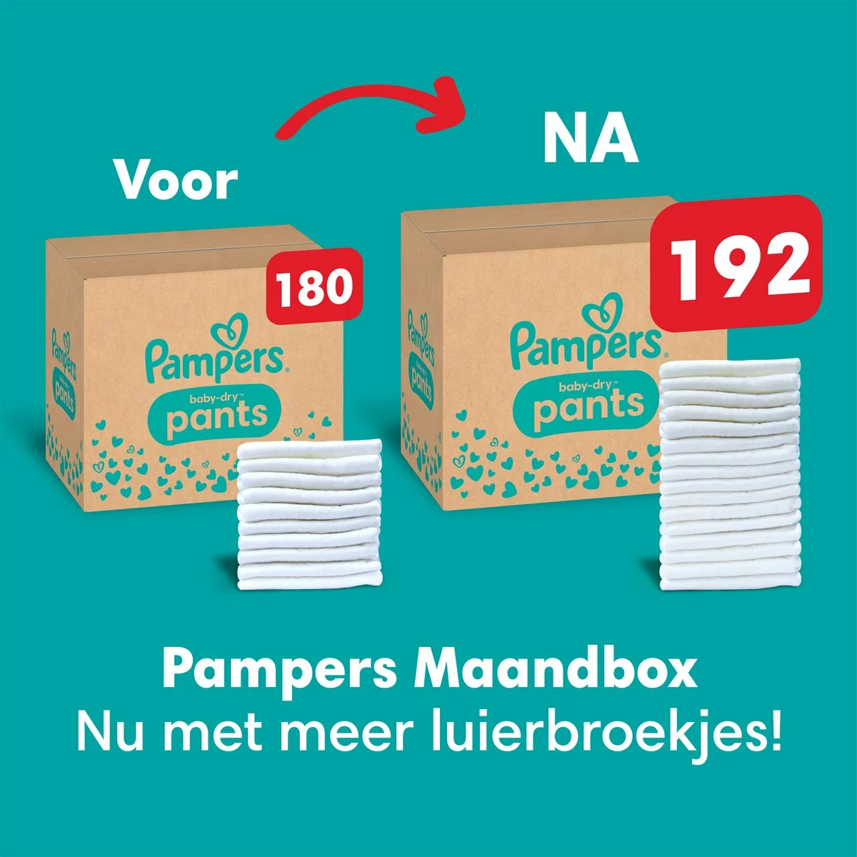 Pampers® Pampers Baby-Dry Pants - Maat 3 (6-11kg) - 192 Luierbroekjes - Maandbox 4 Pampers® Pampers Baby-Dry Pants - Maat 3 (6-11kg) - 192 Luierbroekjes - Maandbox - Afbeelding 2