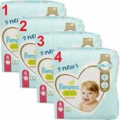 Pampers® Pampers Premium Protection Luiers - Maat 4 (9-14 Kg) - 100 Stuks - Grootverpakking
