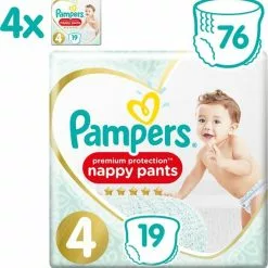 Pampers® Pampers Premium Protection Pants Luierbroekjes - Maat 4 (9-15 Kg) - 76 Stuks - Maandbox -Pampers Katoenen luiers Verkoopwinkel 1200x1200 472