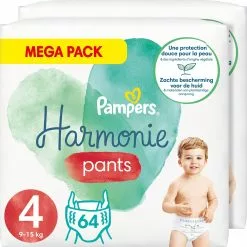 Pampers® Pampers Harmonie Pants Maat 4 (9kg-15kg) - Mega Pack 2 X 64 Luierbroekjes