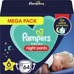 Pampers® Pampers - Night Pants - Maat 6 - Mega Pack - 64 Luierbroekjes