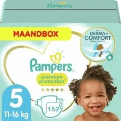 Pampers® Pampers Premium Protection Maat 5 - 152 Luiers Maandbox