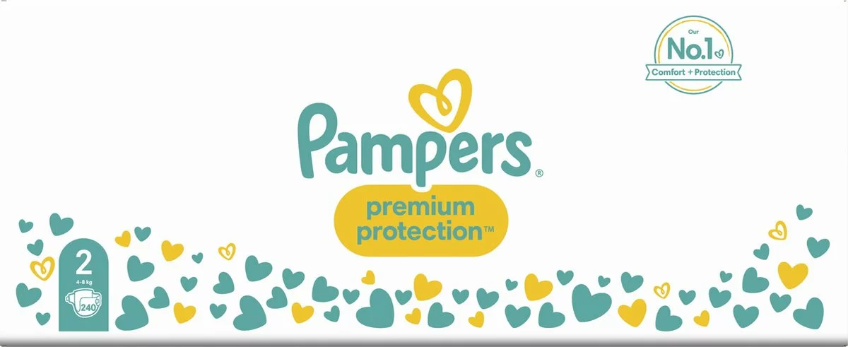 Pampers® Pampers Premium Protection Luiers - Maat 2 (4-8kg) - 240 Stuks - Multi-Pack 14 Pampers® Pampers Premium Protection Luiers - Maat 2 (4-8kg) - 240 Stuks - Multi-Pack - Afbeelding 12