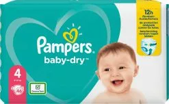 Pampers® Pampers Baby-Dry Maat 4, 46 Luiers, Tot 12 Uur Bescherming, 9-14kg -Pampers Katoenen luiers Verkoopwinkel 1200x740 1
