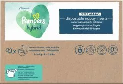 Pampers® Pampers Harmonie Hybrid - Wasbare Luier - 92 Absorberende Wegwerpbare Toplagen -Pampers Katoenen luiers Verkoopwinkel 1200x826