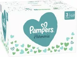 Pampers® Pampers Harmonie Luiers - Maat 3 (6-10kg) - 204 Luiers - Maandbox -Pampers Katoenen luiers Verkoopwinkel 1200x883