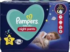 Pampers® Pampers - Night Pants - Maat 5 - Small Pack - 36 Luierbroekjes -Pampers Katoenen luiers Verkoopwinkel 1200x891